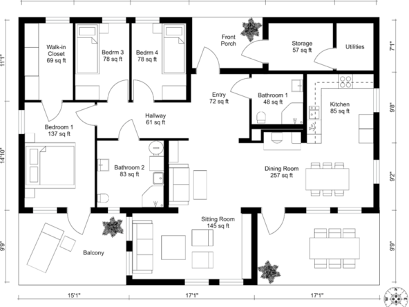 What-is-a-floor-plan-with-dimensions